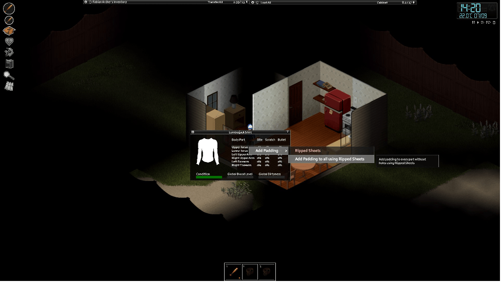 Project Zomboid Bitten Tailoring